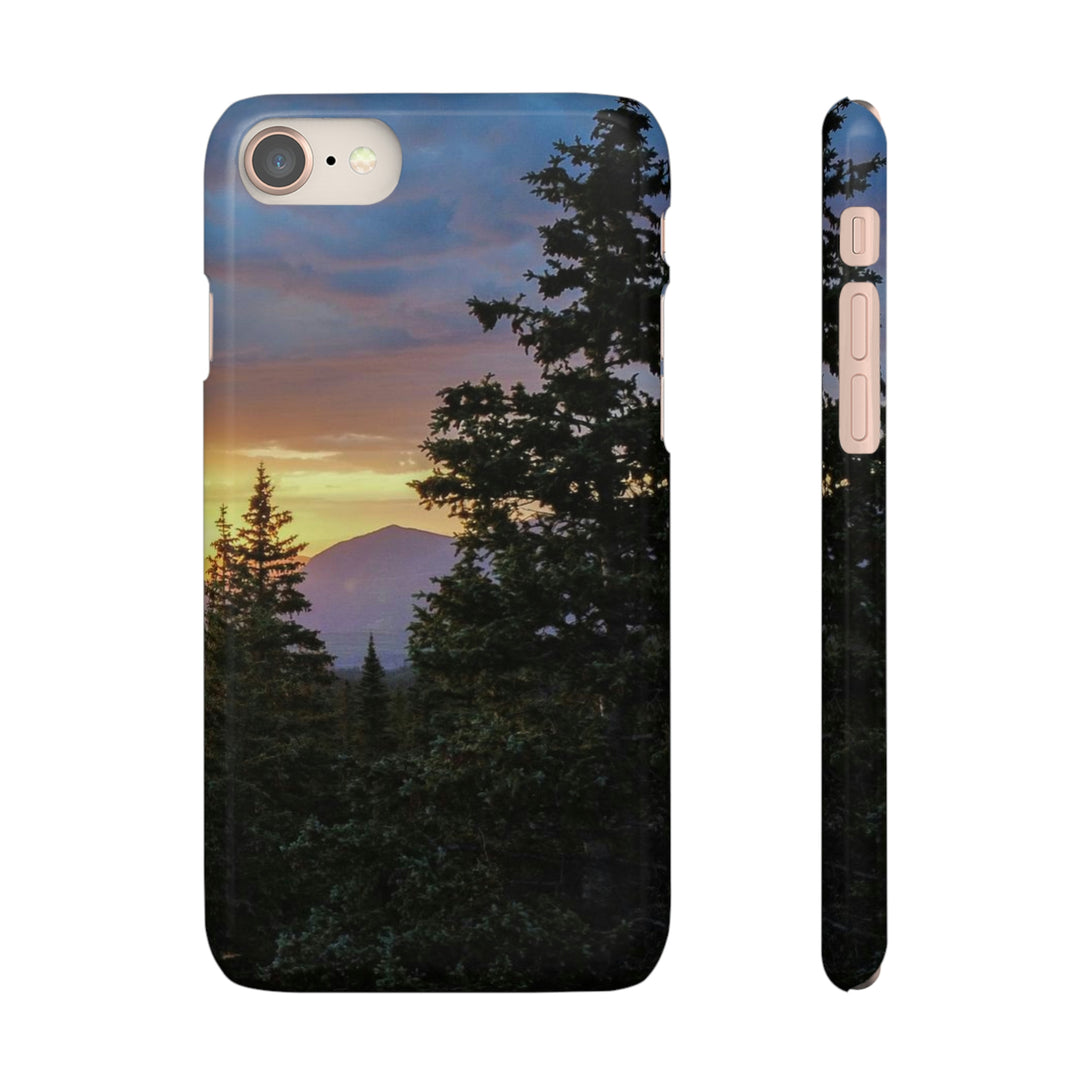 Rainy Sunset Through the Trees - Phone Case