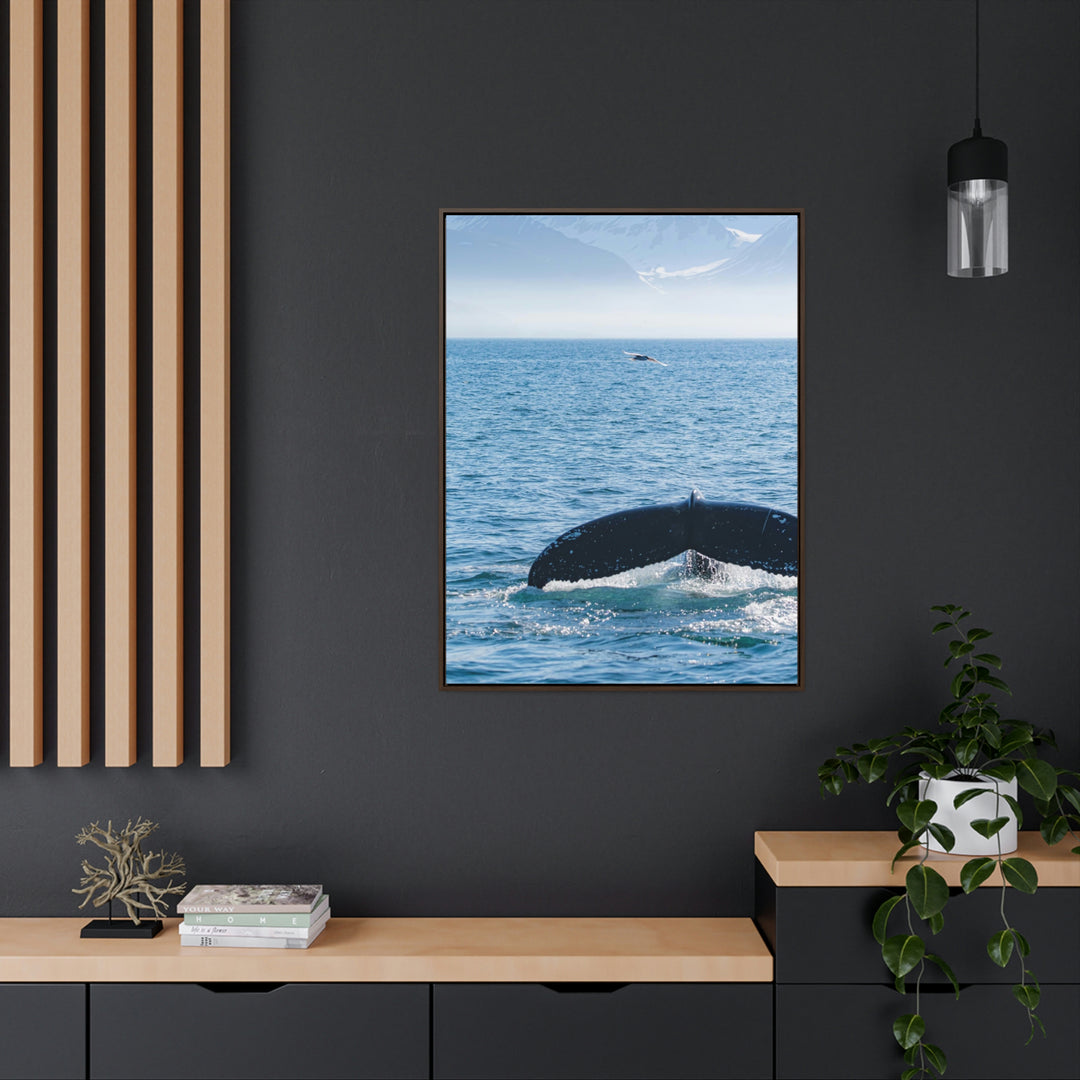 A Whale and A Mountain - Canvas with Frame