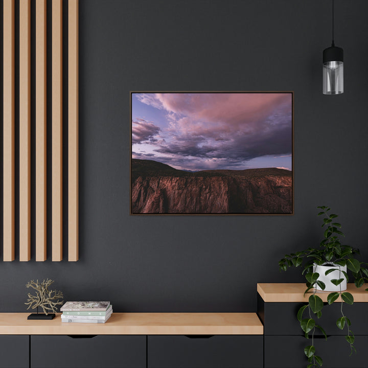 Painted Wall at Sunset Part 3 - Canvas with Frame