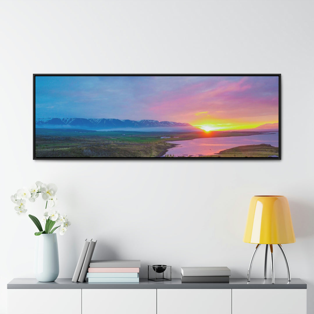 Sunset Over the Fjord Part 2 - Canvas with Frame