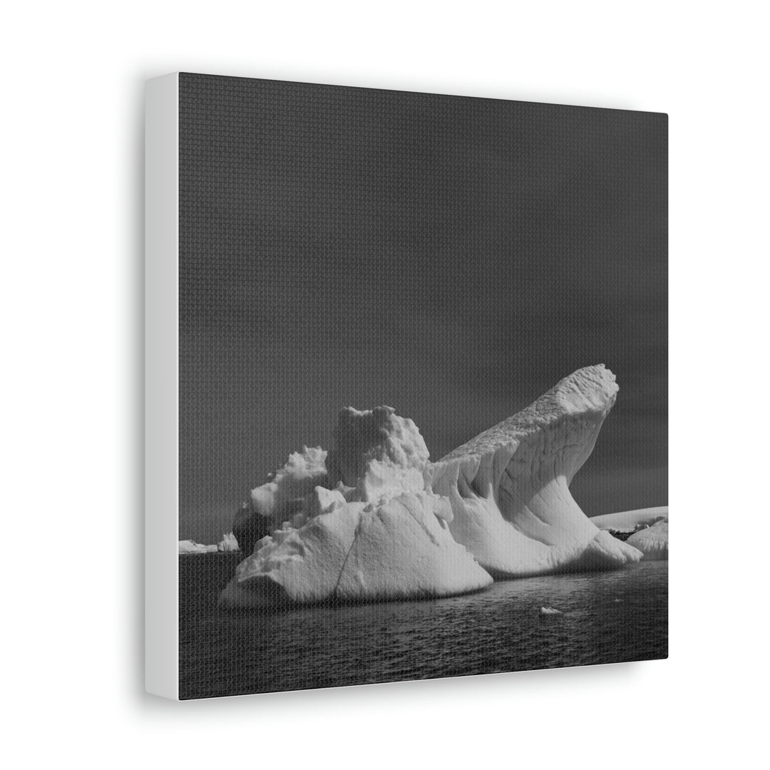 The Angles of an Iceberg in Black and White - Canvas