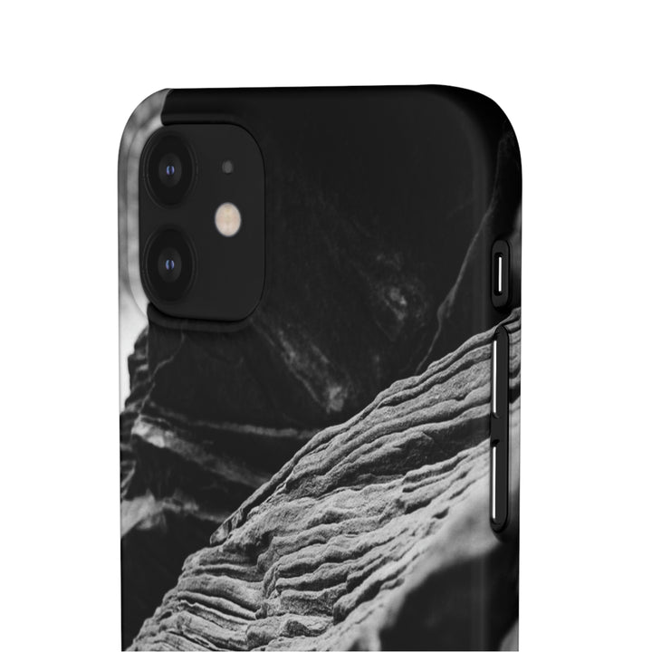 Layers of Rock in Black and White - Phone Case