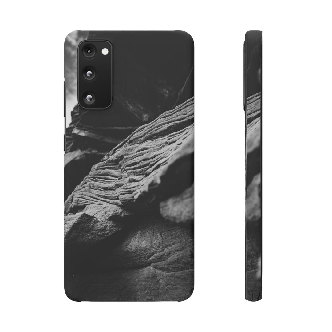 Layers of Rock in Black and White - Phone Case