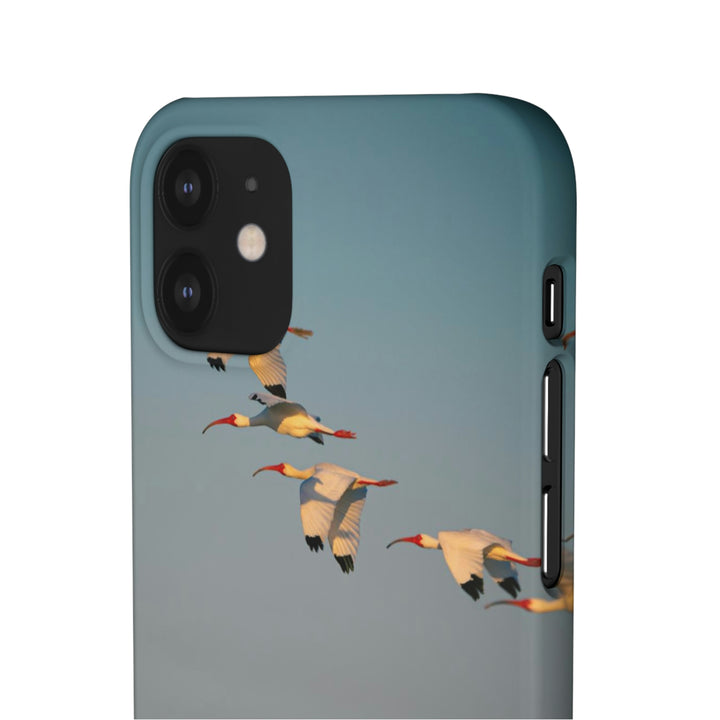 White Ibis in Flight - Phone Case