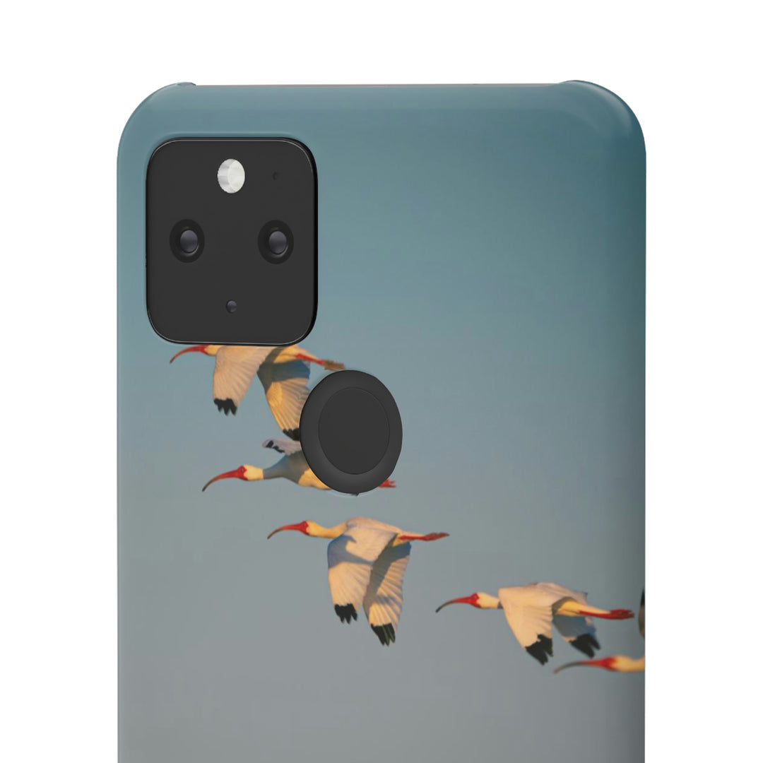 White Ibis in Flight - Phone Case