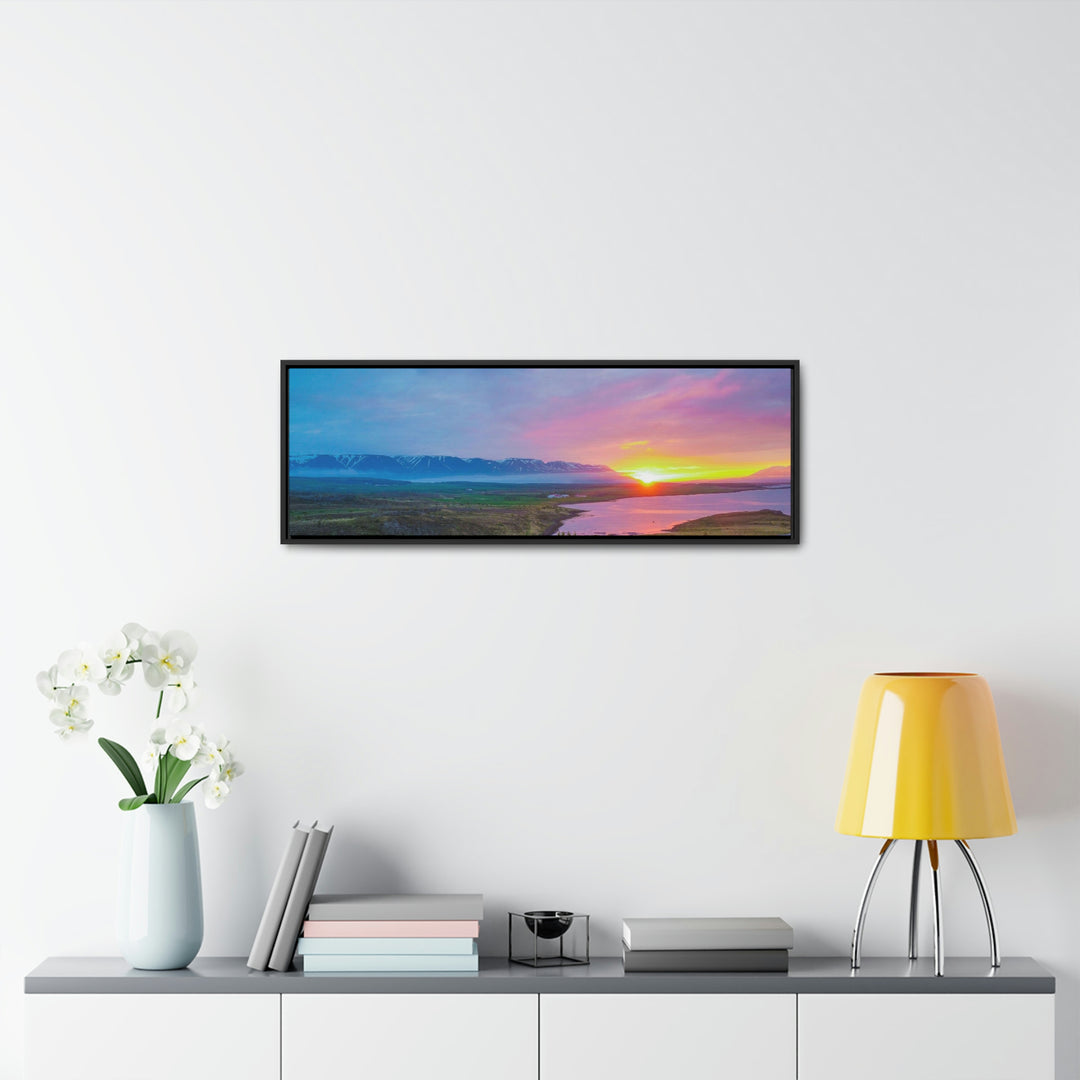 Sunset Over the Fjord Part 2 - Canvas with Frame