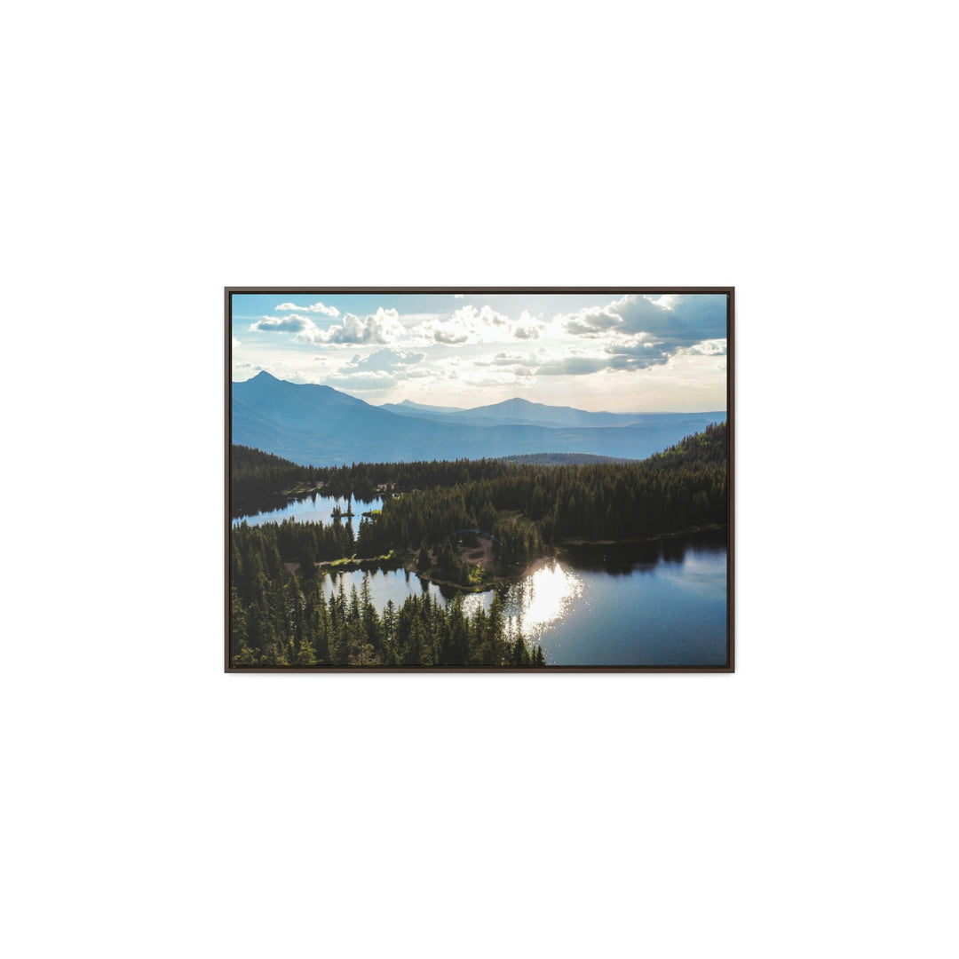 Cool Mountain Lakes - Canvas with Frame