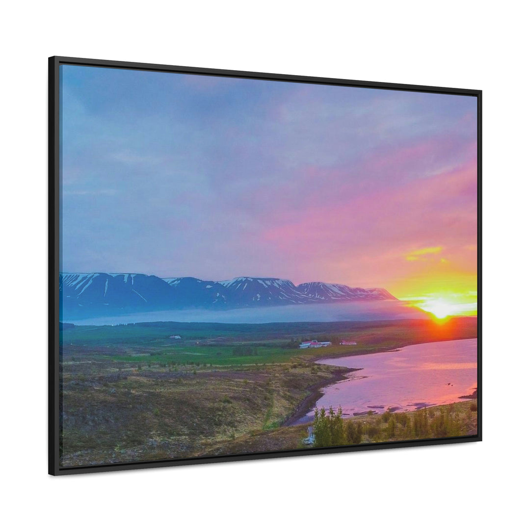 Sunset Over the Fjord Part 2 - Canvas with Frame