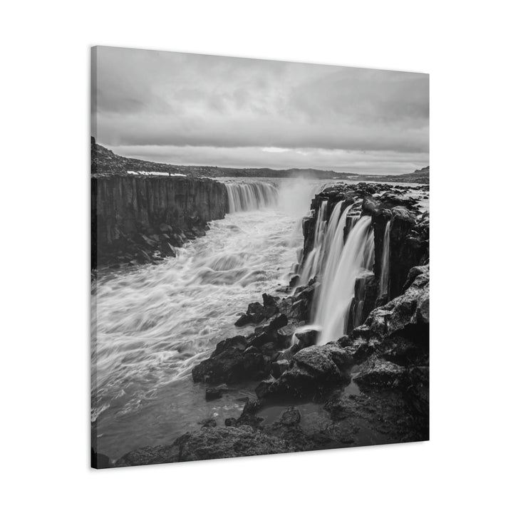 Selfoss in Black and White - Canvas