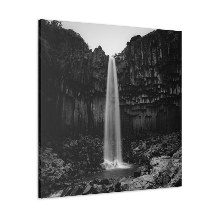 Svartifoss in Black and White - Canvas