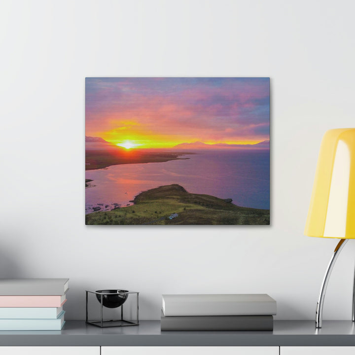 Sunset Over the Fjord Part 1 - Canvas