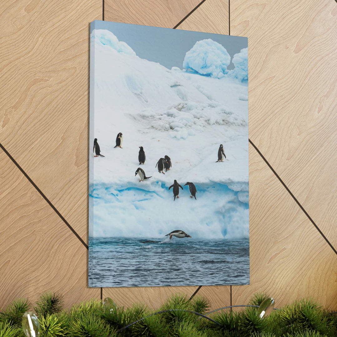 Porpoising Penguin - Canvas