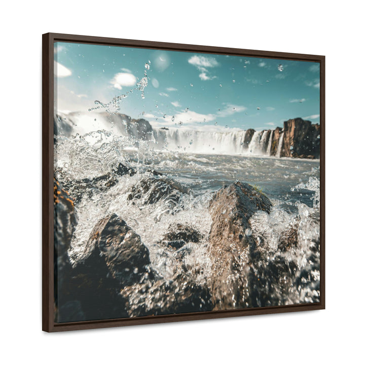 Goðafoss Splash - Canvas with Frame