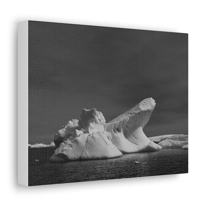 The Angles of an Iceberg in Black and White - Canvas