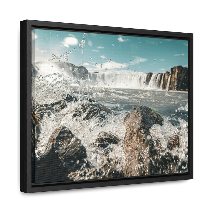 Goðafoss Splash - Canvas with Frame