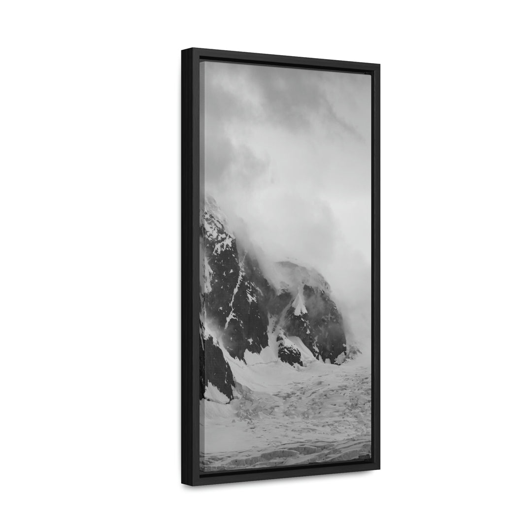 The Mist Descends in Black and White - Canvas with Frame