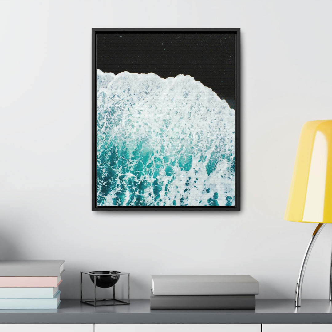 A Wave on Volcanic Sand - Canvas with Frame