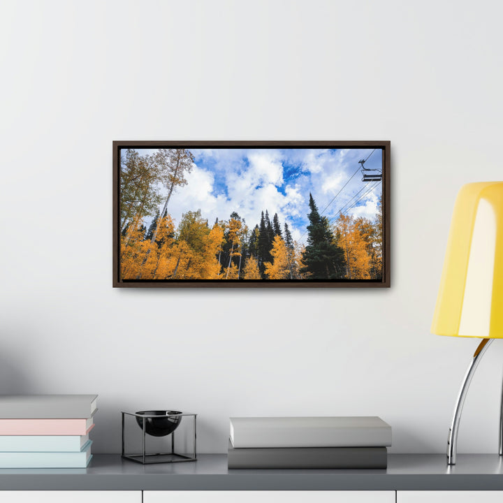 Chairlift in Suspension - Canvas with Frame