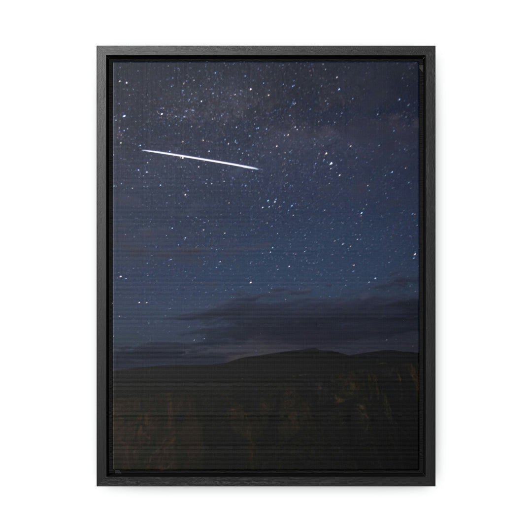 Starlink Above the Canyon - Canvas with Frame