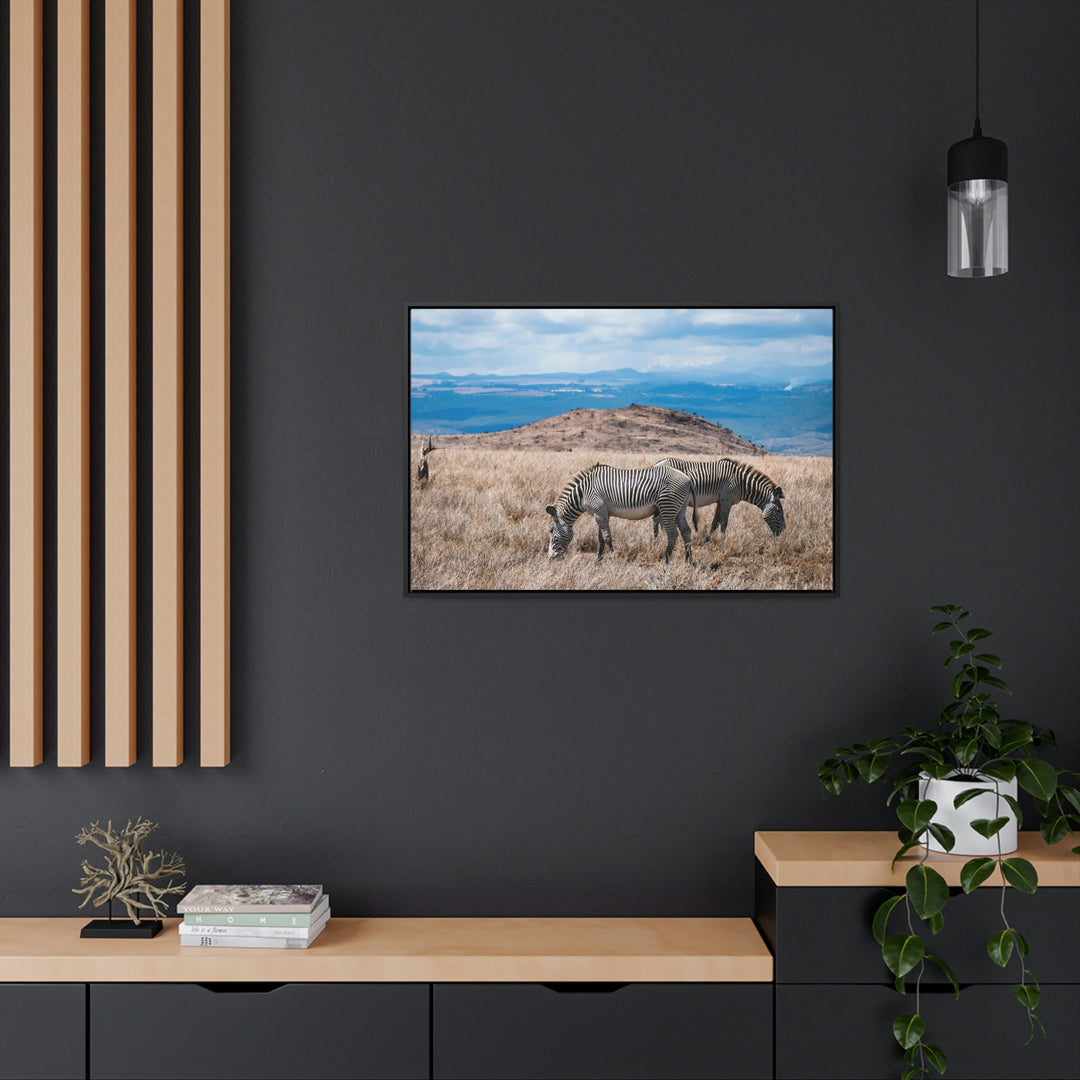 Zebra-Striped Expanse - Canvas With Frame