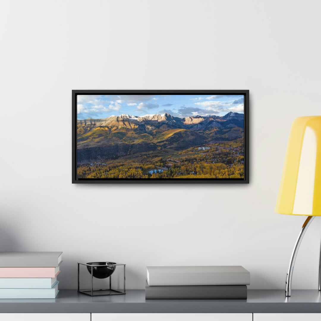 Glowing Mountainside - Canvas with Frame