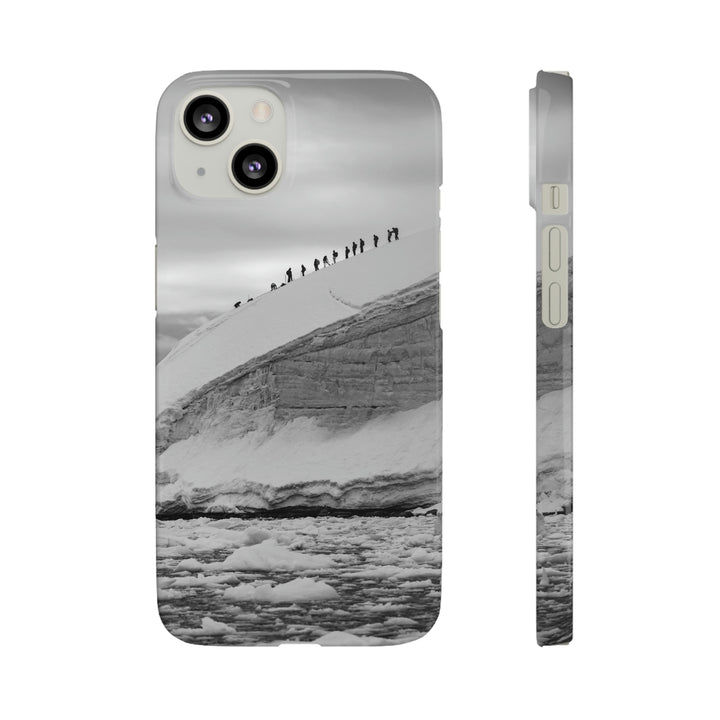 Preparing for the Climb in Black and White - Phone Case