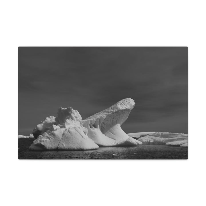 The Angles of an Iceberg in Black and White - Canvas