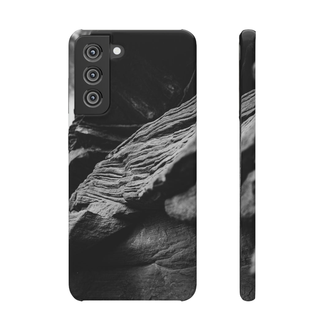 Layers of Rock in Black and White - Phone Case