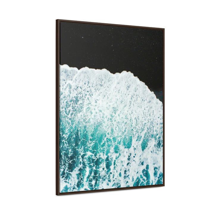 A Wave on Volcanic Sand - Canvas with Frame