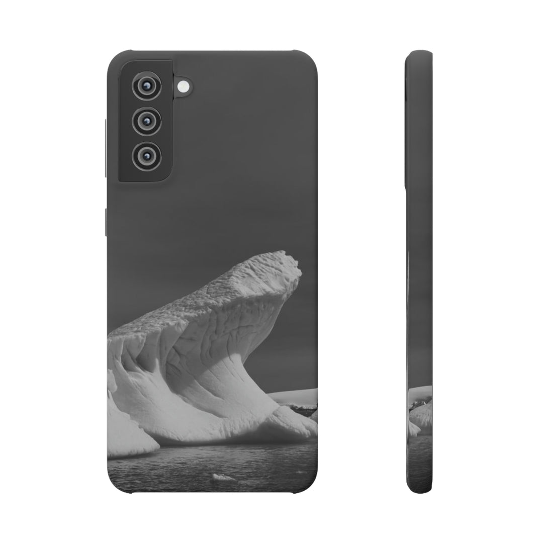 The Angles of an Iceberg in Black and White - Phone Case