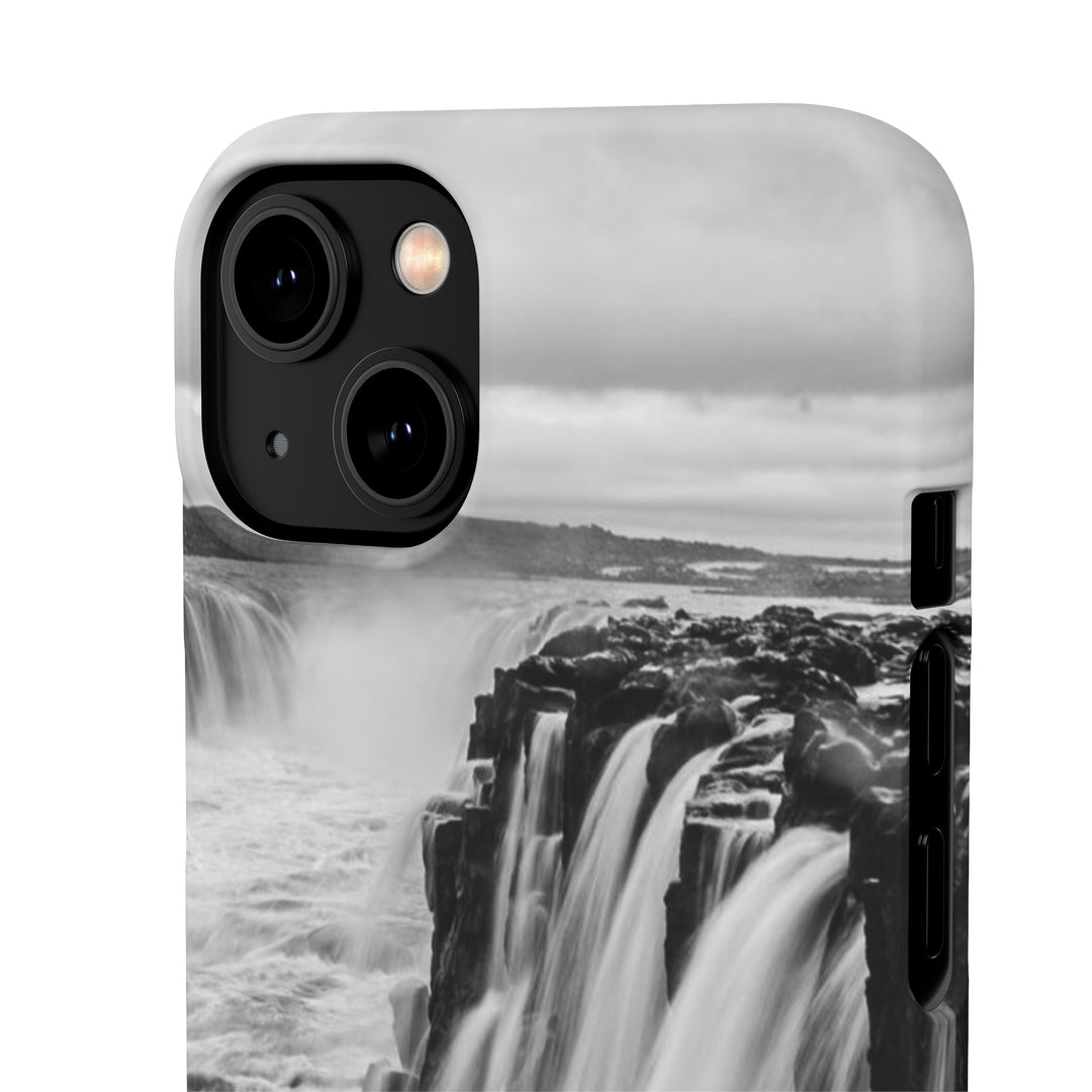 Selfoss in Black and White - Phone Case