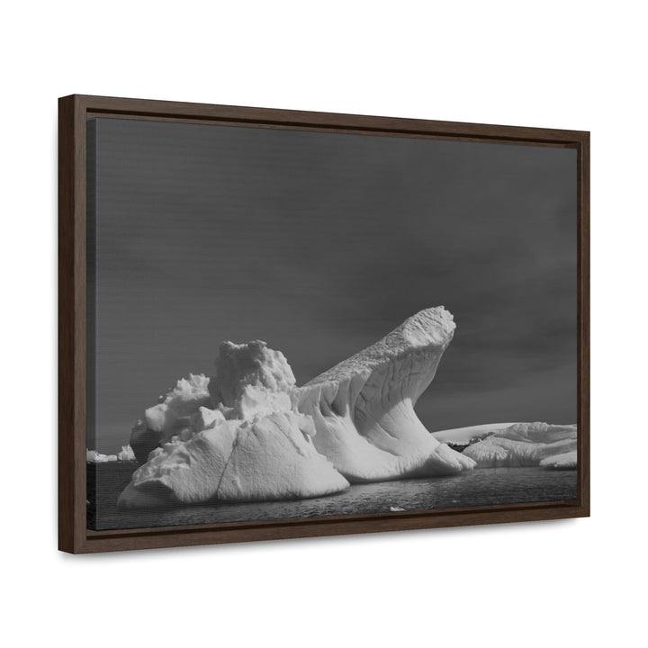 The Angles of an Iceberg in Black and White - Canvas with Frame