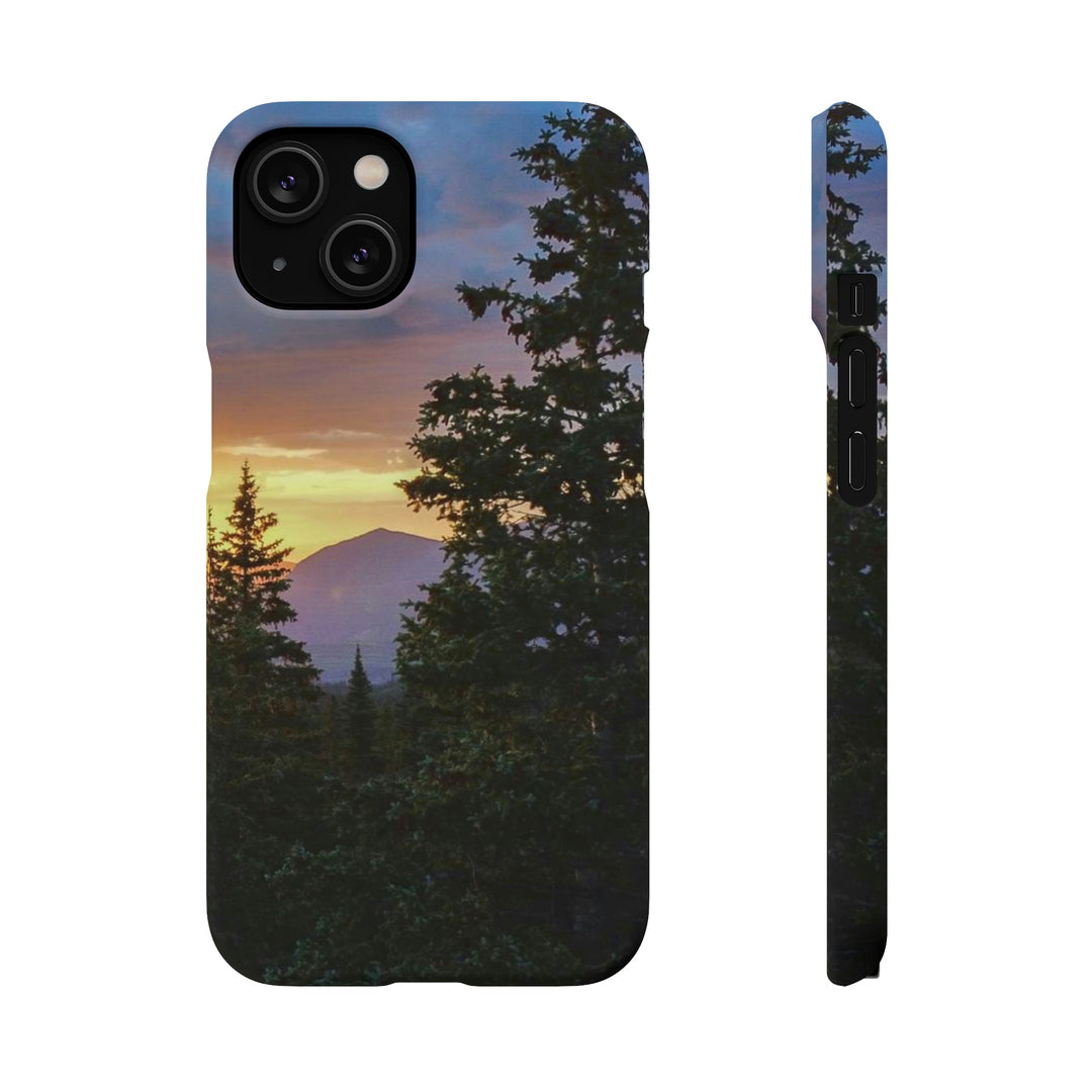 Rainy Sunset Through the Trees - Phone Case