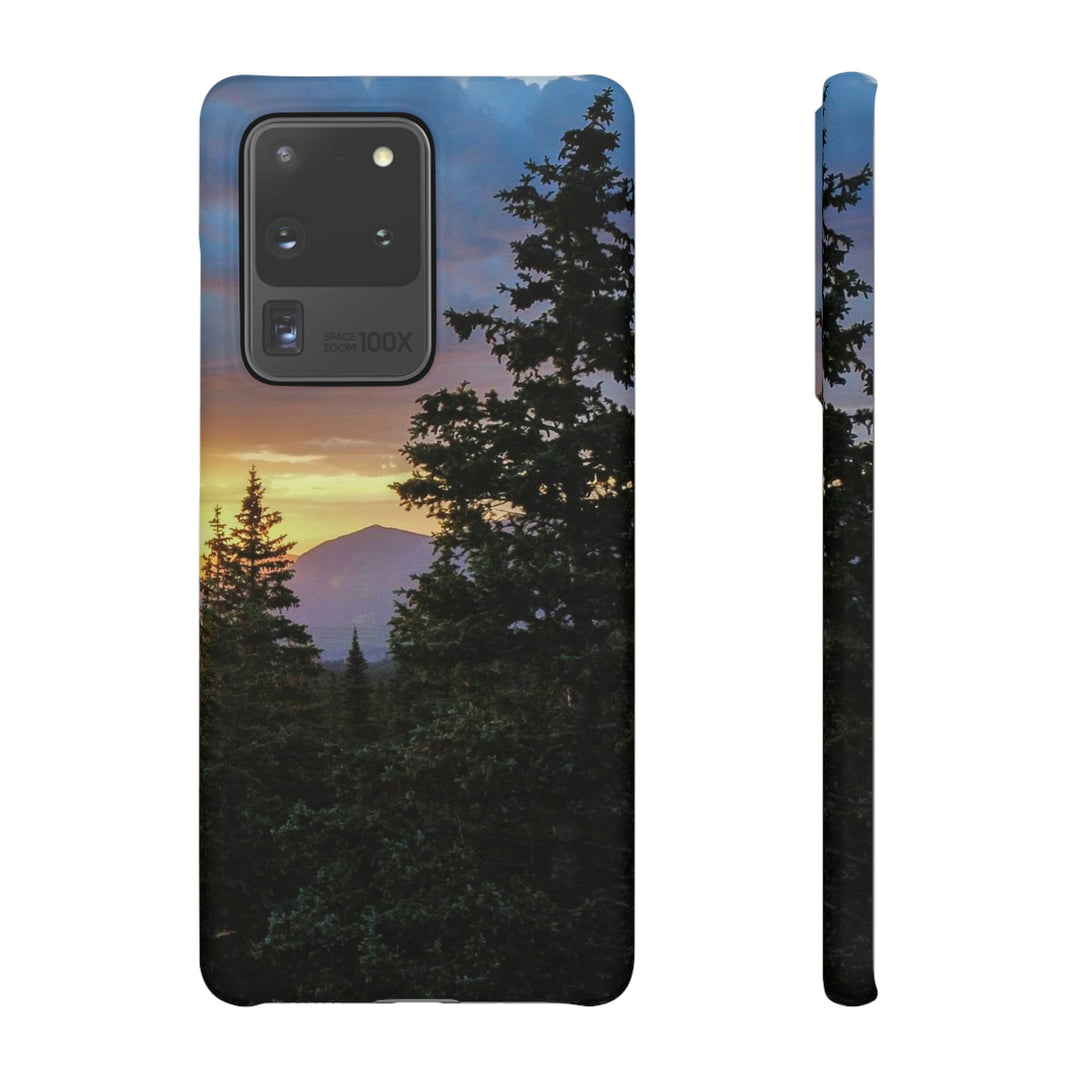 Rainy Sunset Through the Trees - Phone Case