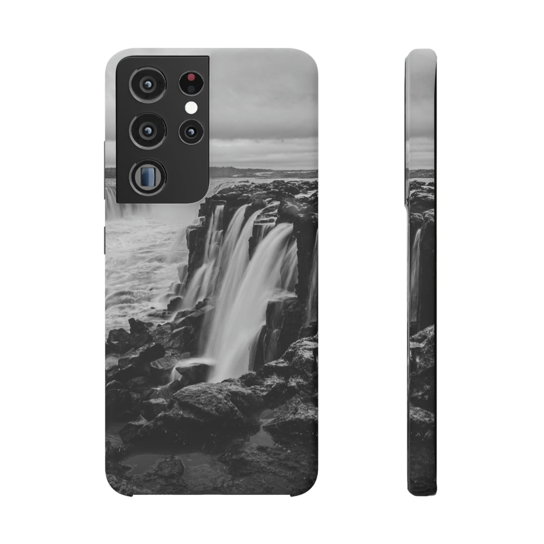 Selfoss in Black and White - Phone Case