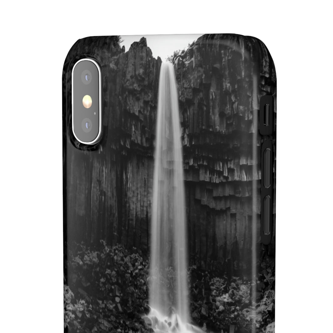 Svartifoss in Black and White - Phone Case