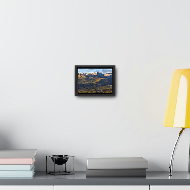 Glowing Mountainside - Canvas with Frame