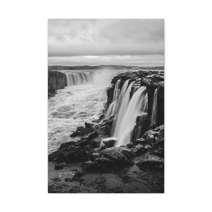 Selfoss in Black and White - Canvas