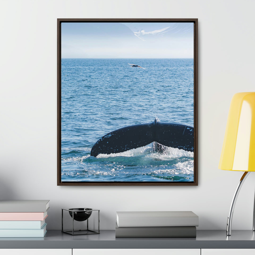 A Whale and A Mountain - Canvas with Frame