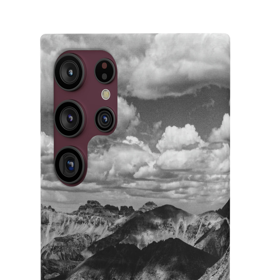 Imogene Pass From the Air in Black and White - Phone Case