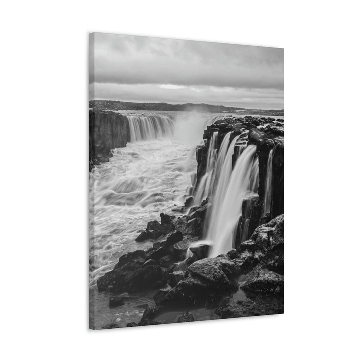 Selfoss in Black and White - Canvas