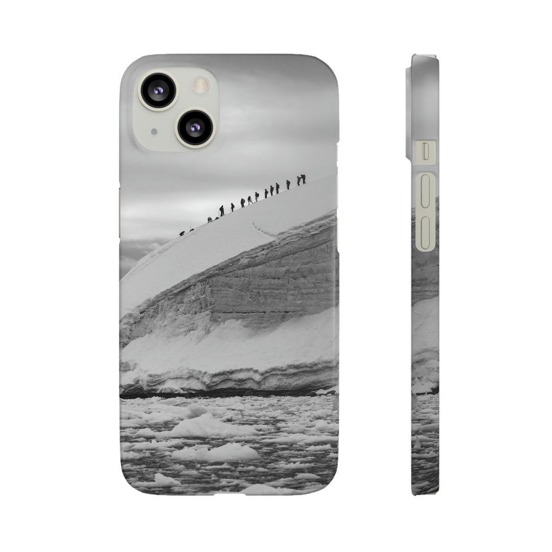 Preparing for the Climb in Black and White - Phone Case