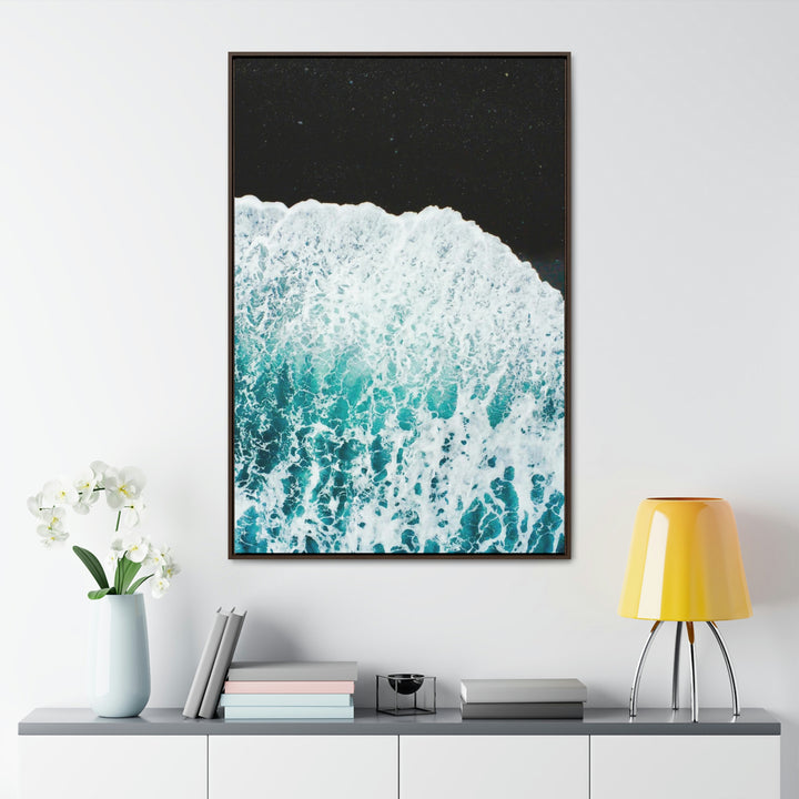 A Wave on Volcanic Sand - Canvas with Frame