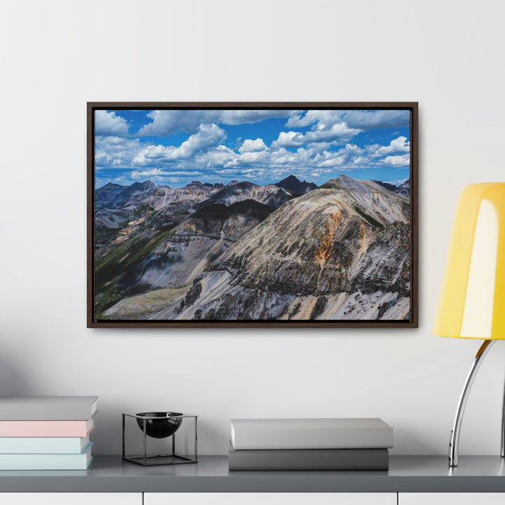 Imogene Pass From the Air - Canvas with Frame