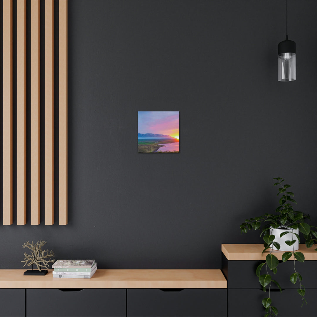 Sunset Over the Fjord Part 2 - Canvas