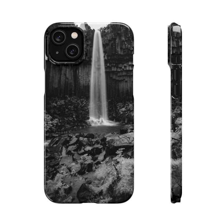 Svartifoss in Black and White - Phone Case