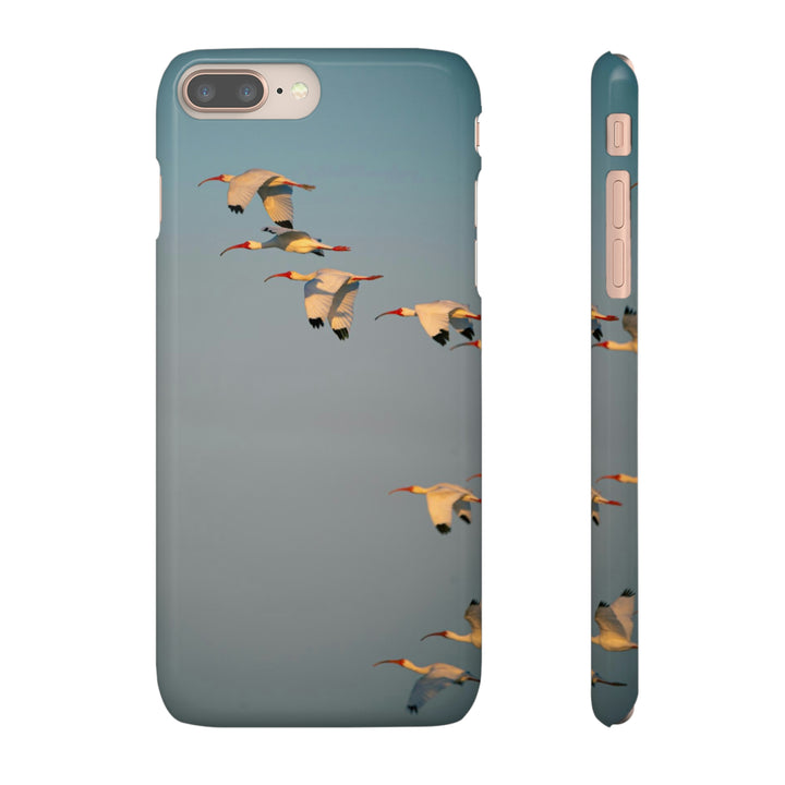 White Ibis in Flight - Phone Case