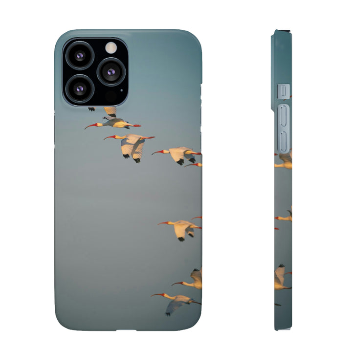 White Ibis in Flight - Phone Case