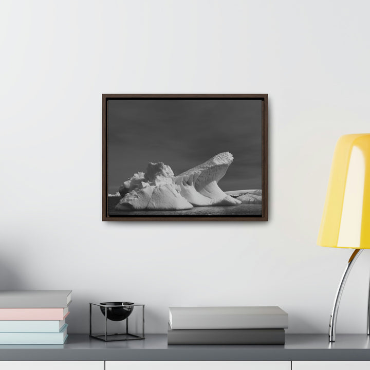 The Angles of an Iceberg in Black and White - Canvas with Frame