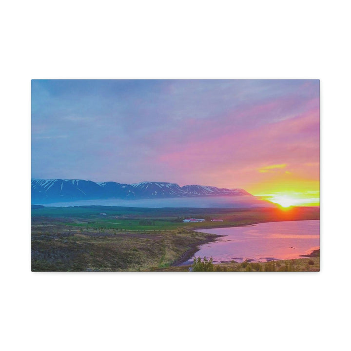 Sunset Over the Fjord Part 2 - Canvas